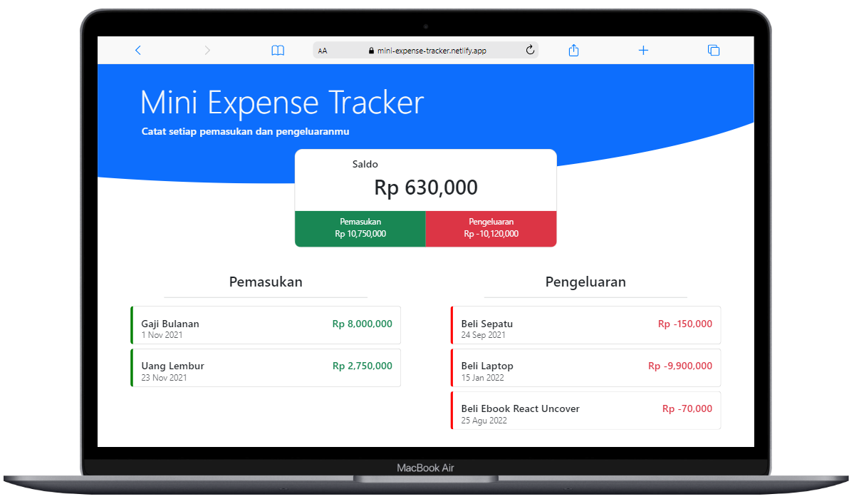 Mini Expense Tracker
